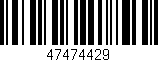 Código de barras (EAN, GTIN, SKU, ISBN): '47474429'