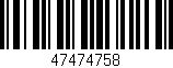 Código de barras (EAN, GTIN, SKU, ISBN): '47474758'