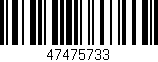 Código de barras (EAN, GTIN, SKU, ISBN): '47475733'