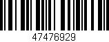 Código de barras (EAN, GTIN, SKU, ISBN): '47476929'
