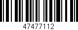 Código de barras (EAN, GTIN, SKU, ISBN): '47477112'