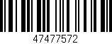 Código de barras (EAN, GTIN, SKU, ISBN): '47477572'