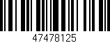 Código de barras (EAN, GTIN, SKU, ISBN): '47478125'
