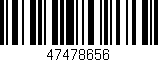 Código de barras (EAN, GTIN, SKU, ISBN): '47478656'