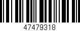 Código de barras (EAN, GTIN, SKU, ISBN): '47479318'