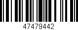Código de barras (EAN, GTIN, SKU, ISBN): '47479442'