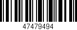 Código de barras (EAN, GTIN, SKU, ISBN): '47479494'