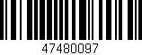 Código de barras (EAN, GTIN, SKU, ISBN): '47480097'
