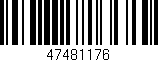 Código de barras (EAN, GTIN, SKU, ISBN): '47481176'