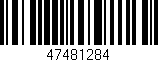 Código de barras (EAN, GTIN, SKU, ISBN): '47481284'