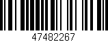 Código de barras (EAN, GTIN, SKU, ISBN): '47482267'