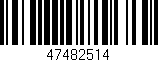 Código de barras (EAN, GTIN, SKU, ISBN): '47482514'
