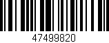 Código de barras (EAN, GTIN, SKU, ISBN): '47499820'