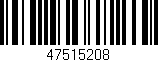 Código de barras (EAN, GTIN, SKU, ISBN): '47515208'