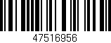 Código de barras (EAN, GTIN, SKU, ISBN): '47516956'