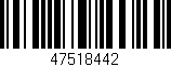Código de barras (EAN, GTIN, SKU, ISBN): '47518442'