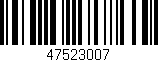 Código de barras (EAN, GTIN, SKU, ISBN): '47523007'