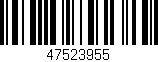 Código de barras (EAN, GTIN, SKU, ISBN): '47523955'