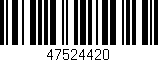 Código de barras (EAN, GTIN, SKU, ISBN): '47524420'