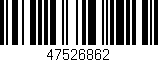 Código de barras (EAN, GTIN, SKU, ISBN): '47526862'