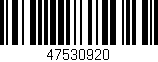 Código de barras (EAN, GTIN, SKU, ISBN): '47530920'