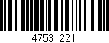 Código de barras (EAN, GTIN, SKU, ISBN): '47531221'