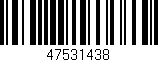 Código de barras (EAN, GTIN, SKU, ISBN): '47531438'