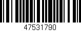 Código de barras (EAN, GTIN, SKU, ISBN): '47531790'