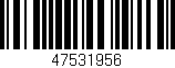 Código de barras (EAN, GTIN, SKU, ISBN): '47531956'
