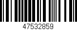 Código de barras (EAN, GTIN, SKU, ISBN): '47532859'