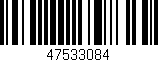 Código de barras (EAN, GTIN, SKU, ISBN): '47533084'