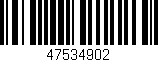 Código de barras (EAN, GTIN, SKU, ISBN): '47534902'