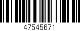 Código de barras (EAN, GTIN, SKU, ISBN): '47545671'