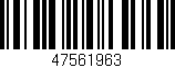 Código de barras (EAN, GTIN, SKU, ISBN): '47561963'