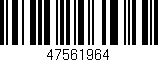 Código de barras (EAN, GTIN, SKU, ISBN): '47561964'