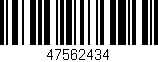 Código de barras (EAN, GTIN, SKU, ISBN): '47562434'