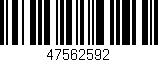 Código de barras (EAN, GTIN, SKU, ISBN): '47562592'