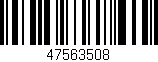 Código de barras (EAN, GTIN, SKU, ISBN): '47563508'