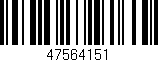 Código de barras (EAN, GTIN, SKU, ISBN): '47564151'
