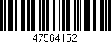 Código de barras (EAN, GTIN, SKU, ISBN): '47564152'