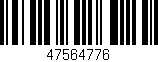 Código de barras (EAN, GTIN, SKU, ISBN): '47564776'