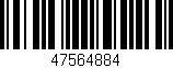 Código de barras (EAN, GTIN, SKU, ISBN): '47564884'