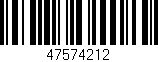 Código de barras (EAN, GTIN, SKU, ISBN): '47574212'