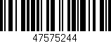 Código de barras (EAN, GTIN, SKU, ISBN): '47575244'