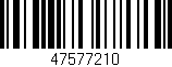 Código de barras (EAN, GTIN, SKU, ISBN): '47577210'