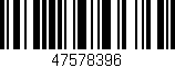 Código de barras (EAN, GTIN, SKU, ISBN): '47578396'