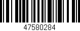 Código de barras (EAN, GTIN, SKU, ISBN): '47580284'