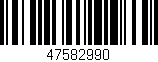Código de barras (EAN, GTIN, SKU, ISBN): '47582990'