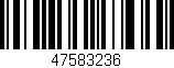 Código de barras (EAN, GTIN, SKU, ISBN): '47583236'