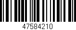 Código de barras (EAN, GTIN, SKU, ISBN): '47584210'